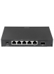 Switch Intellinet 561174 Gigabit 5x 10/100/1000 Mbps RJ45 PoE/PoE+ 80W 1x SFP combo