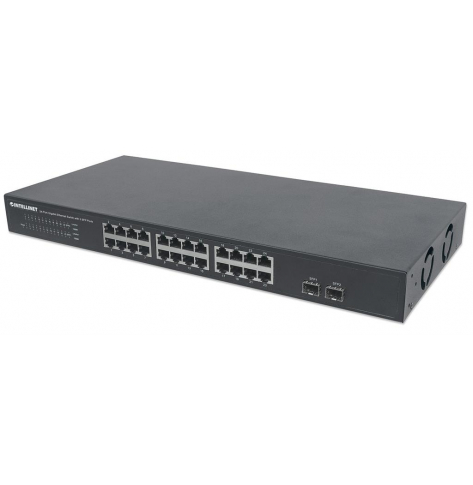 Switch Intellinet 561044 Gigabit Ethernet 24x 10/100/1000 Mbps 2x SFP rackowy 19''