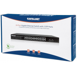 Switch Intellinet 561044 Gigabit Ethernet 24x 10/100/1000 Mbps 2x SFP rackowy 19''