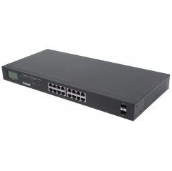 Switch Intellinet 561259 Gigabit Ethernet 16x 10/100/1000Mbps RJ45 2x SFP PoE+ 370W LCD