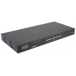 Switch Intellinet 561259 Gigabit Ethernet 16x 10/100/1000Mbps RJ45 2x SFP PoE+ 370W LCD
