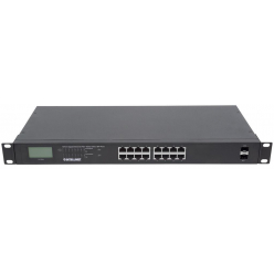 Switch Intellinet 561259 Gigabit Ethernet 16x 10/100/1000Mbps RJ45 2x SFP PoE+ 370W LCD