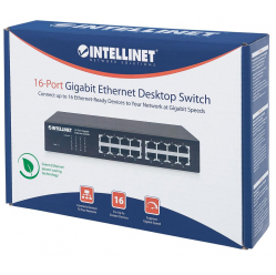 Switch Intellinet 561068 Gigabit 16x RJ45 auto uplink desktop/rack 19''