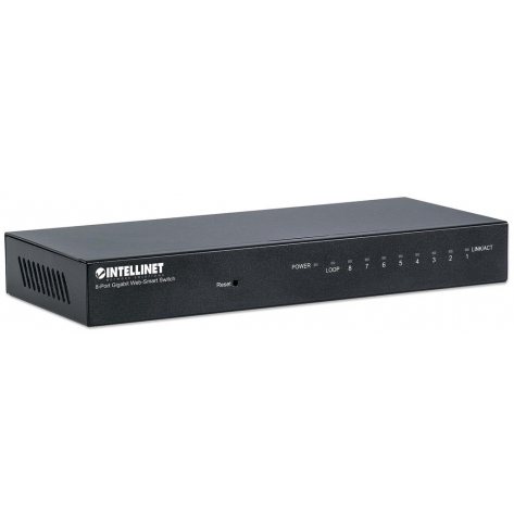 Switch Intellinet 561099 Gigabit Switch 8x RJ45 VLAN QoS Web Smart Desktop Metal Case