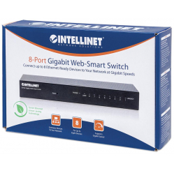 Switch Intellinet 561099 Gigabit Switch 8x RJ45 VLAN QoS Web Smart Desktop Metal Case