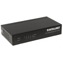 Switch Intellinet 561228 Gigabit PoE+ 5x RJ45 60W Desktop Metal Case