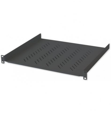 Intellinet Półka Rack 19'' 1U, 400 mm, max. 25 kg, perforowana, metal, czarna