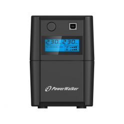 UPS Power Walker LINE-INTERACTIVE 650VA, 2X SCHUKO, RJ11 IN/OUT, USB, LCD