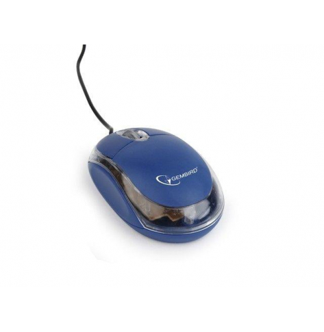 Mysz Gembird 1000 DPI niebieska/przezroczysta