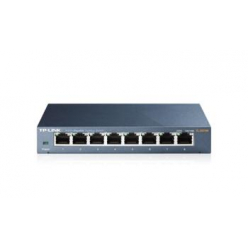Switch  TP-Link TL-SG108 8x10/100/1000Mbps, Metal case, IEEE 802.1p QoS