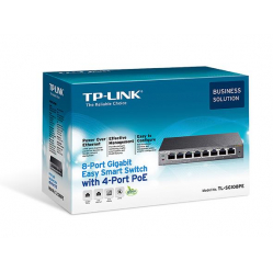 Switch Smart TP-Link TL-SG108PE 8-portów - 4 porty 10/100/1000 PoE 4 porty 10/100/1000