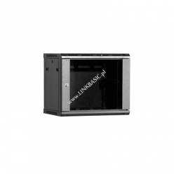 Szafa serwerowa Linkbasic 19'' 9U 600x450mm czarna  drzwi przednie szklane 