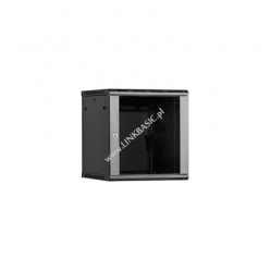 Szafa serwerowa Linkbasic 19'' 12U 600x600mm czarna  drzwi przednie szklane 