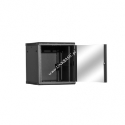 Szafa serwerowa Linkbasic 19'' 12U 600x600mm czarna  drzwi przednie szklane 