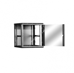 Szafa serwerowa Linkbasic 19'' 12U 600x600mm czarna  drzwi przednie szklane 
