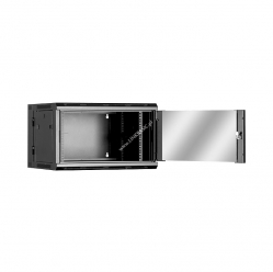 Szafa serwerowa Linkbasic dwusekcyjna 19'' 6U 600x550mm czarna drzwi szklane 