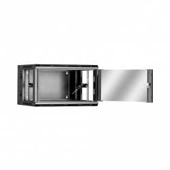 Szafa serwerowa Linkbasic dwusekcyjna 19'' 6U 600x550mm czarna drzwi szklane 