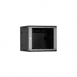 Szafa serwerowa Linkbasic dwusekcyjna 19'' 9U 600x550mm czarna drzwi szklane 