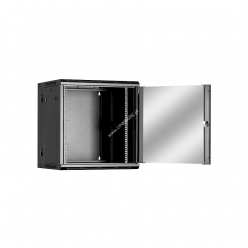 Szafa serwerowa Linkbasic dwusekcyjna 19'' 12U 600x550mm czarna drzwi szklane
