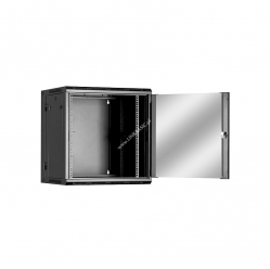 Szafa serwerowa Linkbasic dwusekcyjna 19'' 12U 600x550mm czarna drzwi szklane