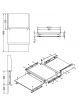Półka wysuwana Linkbasic 335-800mm 2U do szaf rack 19 600mm