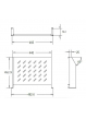 Półka doczołowa Linkbasic 450mm 2U do szaf rack 19