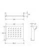 Linkbasic półka doczołowa 450mm 2U do szaf rack 19'' o głębokości 1000mm