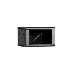 Szafa serwerowa Linkbasic 19'' 6U 600x600mm czarna  drzwi przednie szklane 
