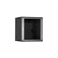 Szafa serwerowa Linkbasic dwusekcyjna 19'' 15U 600x550mm czarna drzwi szklane