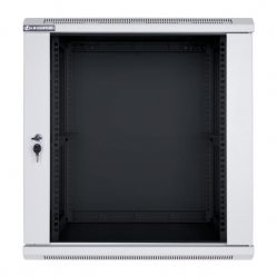 Szafa serwerowa Linkbasic 19'' 9U 600x450mm szara  drzwi przednie szklane 