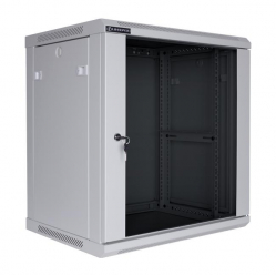 Szafa serwerowa Linkbasic 19'' 9U 600x450mm szara  drzwi przednie szklane 