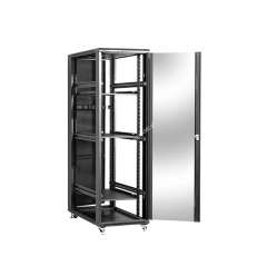 Szafa serwerowa Linkbasic 19'' 37U 800x1000mm czarna  drzwi przednie szklane 