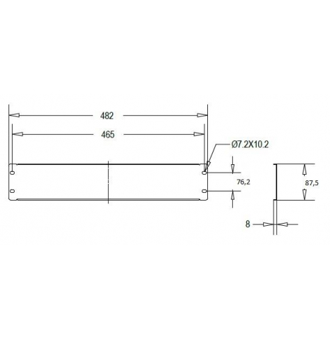 Panel zaślepiający Linkbasic 2U do szaf rack 19 szary