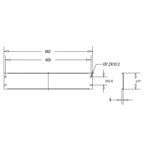 Linkbasic panel zaślepiający 4U do szaf rack 19'', szary