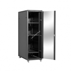 Szafa serwerowa Linkbasic 19'' 42U 800x1200mm czarna  drzwi przednie szklane 