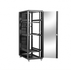 Szafa serwerowa Linkbasic 19'' 42U 800x1200mm czarna  drzwi przednie szklane 