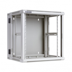 Szafa serwerowa Linkbasic dwusekcyjna 19'' 12U600x550mm szara  drzwi szklane 