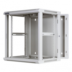 Szafa serwerowa Linkbasic dwusekcyjna 19'' 12U600x550mm szara  drzwi szklane 