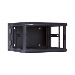 Szafa serwerowa Linkbasic dwusekcyjna 19'' 6U 600x550mm czarn  stalowe drzwi 
