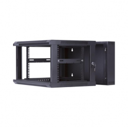 Szafa serwerowa Linkbasic dwusekcyjna 19'' 6U 600x550mm czarn  stalowe drzwi 