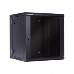 Szafa serwerowa Linkbasic dwusekcyjna 19'' 12U 600x550mm czarn stalowe drzwi 