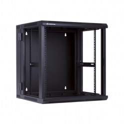 Szafa serwerowa Linkbasic dwusekcyjna 19'' 12U 600x550mm czarn stalowe drzwi 