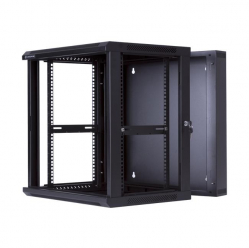 Szafa serwerowa Linkbasic dwusekcyjna 19'' 12U 600x550mm czarn stalowe drzwi 