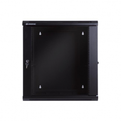 Szafa serwerowa Linkbasic dwusekcyjna 19'' 12U 600x550mm czarn stalowe drzwi 