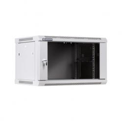 Szafa serwerowa Linkbasic 19'' 6U 600x600mm szara  drzwi przednie szklane 