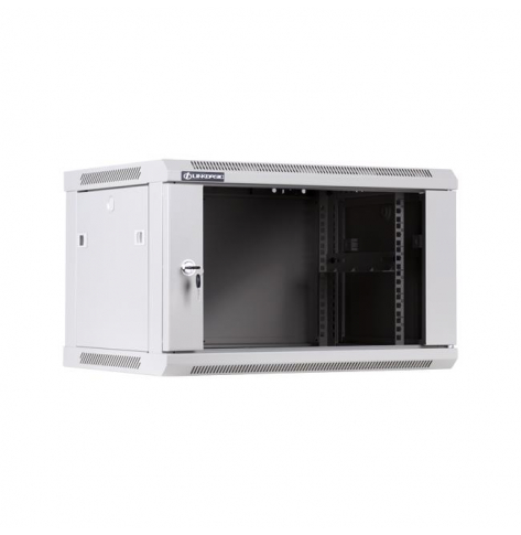 Szafa serwerowa Linkbasic 19'' 6U 600x600mm szara  drzwi przednie szklane 