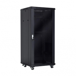 Szafa serwerowa Linkbasic 19'' 32U 600x600mm czarna  drzwi przednie szklane 