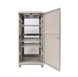Szafa serwerowa Linkbasic 19'' 42U 600x1000mm szara drzwi przednie szklane 