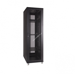 Szafa serwerowa Linkbasic 19'' 42U 600x1000mm czarna  drzwi perforowane 