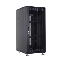 Szafa serwerowa Linkbasic 19'' 27U 600x800mm czarna  drzwi perforowane 